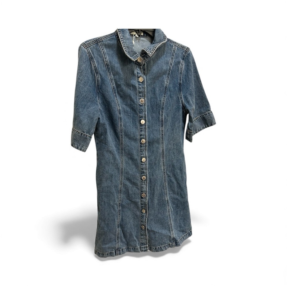 BlueDenim Button-Up Dress